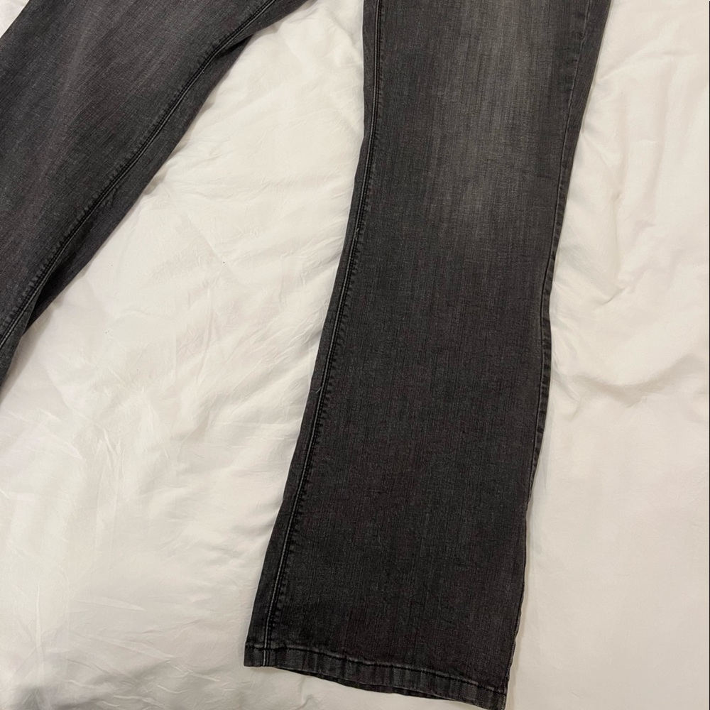 WhiteHouse/BlackMarket Black Embroidered Bootcut Jeans